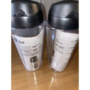 Oster Blend-N-Go 20oz Smoothie Plastic Cup, 6026 & 6848 (2 Pack)